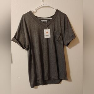 MIHOLL Gray Short Sleeve Women's Tee